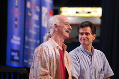 FIRST National Advisor Dr. Woodie Flowers and FIRST Founder Dean Kamen
